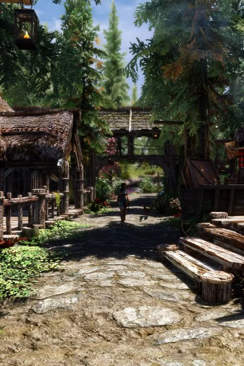 Skyrim Aesthetic Art, Skyrim Aesthetic Wallpaper, Skyrim Backgrounds, Skyrim Village, Skyrim Ideas, Skyrim Painting, Skyrim Scenery, Skyrim Screenshots, Skyrim Gameplay