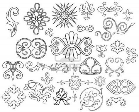 Victorian type motifs Feathers Hats, Victorian Motifs, Valentines Origami, Embroidered Designs, Celtic Patterns, Embroidery Works, Quilling Patterns, Celtic Symbols, Henna Patterns