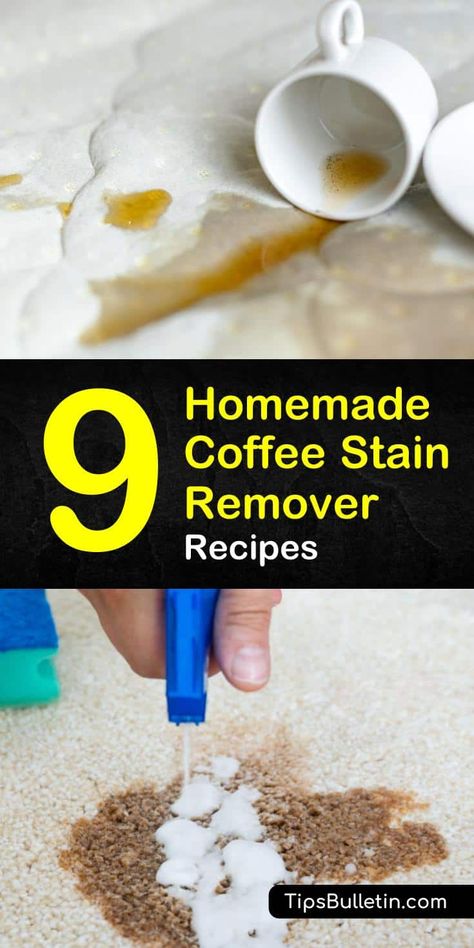 9 Easy-to-Make DIY Coffee Stain Remover Recipes Diy Natural Cleaners, Baking Soda Hydrogen Peroxide, Red Wine Stain Removal, Cleaning With Essential Oils, Coffee Stain Removal, Make Your Own Fabric, Baking Soda Toothpaste, Stain Removal Guide, House Printable