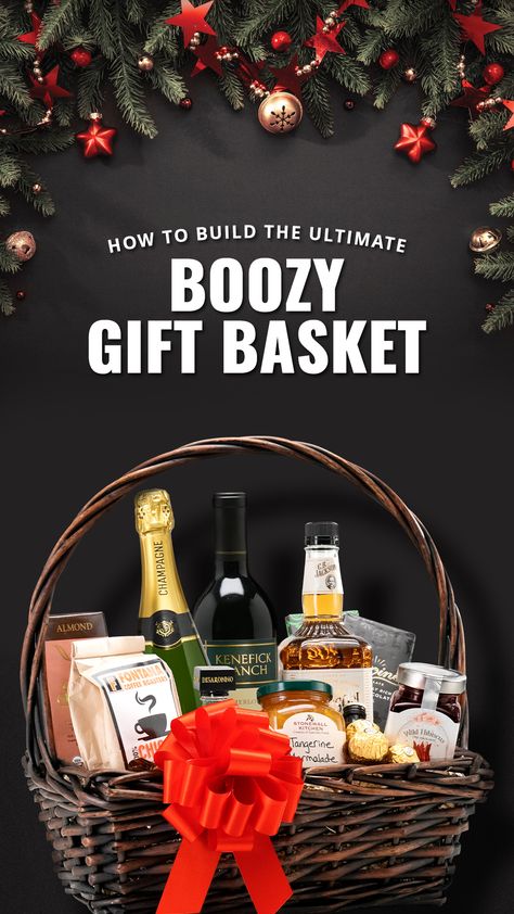 Did you know that Spec's offers custom boozy gift baskets for everyone on your holiday list? In today's post, elevate your gifting game with our expert tips on creating the ultimate boozy gift basket 🎁🍷 Alcoholic Gift Basket Ideas, Wine Gift Basket Ideas For Men, Bar Baskets Gift Ideas, Boozy Basket Ideas, Kahlua Gift Basket Ideas, Beer Raffle Basket Ideas, Boozy Gift Ideas, Gift Baskets With Alcohol, Whiskey Gift Basket Ideas