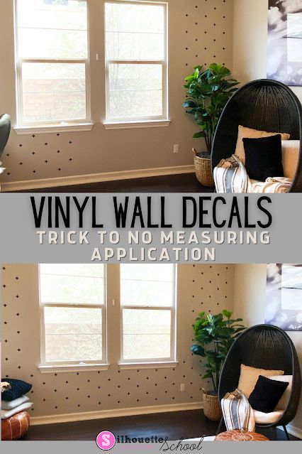 Vinyl Accent Wall, Cricut Wall Decals, Vinyl On Wall, Renter Friendly Upgrades, Heat Transfer Vinyl Tutorial, Wall Silhouette, Accent Wall Kitchen, Bernina 880, Wall Video