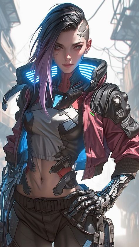 Cybernetic Female Character Art, Netrunner Character Design, Cyborgs Art Cyberpunk, Cyberpunk Character Designs, Netrunner Character Art, Cyberpunk Netrunner Character Art, Cyberpunk Cybernetics, Cyberpunk Books, Sci Fi Character Design Cyberpunk