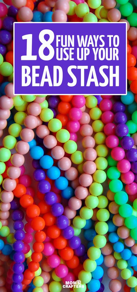 21 things to make with beads to use up your bead stash. These easy craft ideas use what you already have at home. Bead Crafts Not Jewelry, Easy Bead Crafts For Adults, Bead Projects Crafts, Easy Beads Craft, Craft Ideas Using Beads, Using Beads Ideas, Easy Bead Projects, What To Make With Beads Besides Jewelry, Crafts Using Beads Diy Projects