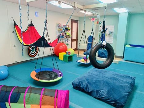 Sensory Kids Room, Sensory Bedroom, Sensory Gym, Sensory Integration Therapy, Indoor Playroom, Indoor Play Area, Pediatric Physical Therapy, Indoor Gym, Teen Girl Room Decor