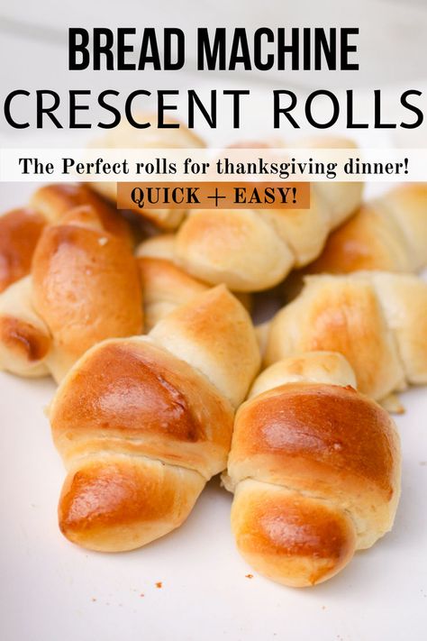 thanksgiving, Easter, Christmas easy recipes Bread Machine Yeast Rolls, Bread Machine Crescent Rolls, Crescent Roll Bread, Crescent Roll Dough Recipes, Bread Machine Yeast, Easy Croissant Recipe, Croissant Rolls, Easy Crescent Roll Recipes, Bread Machine Rolls