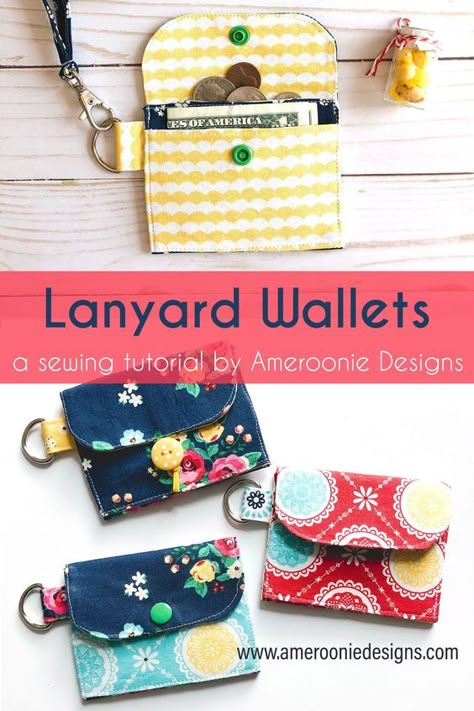 Fabric Card Wallet Free Pattern, Easy Wallet Pattern Free Sewing Projects, Cricut Card Holder Wallet, Small Craft Projects Easy Diy, Gift Card Holder Sewing Pattern, Small Sewing Machine Projects, Diy Card Wallet Pattern, Id Holder Diy, Sew Card Holder Wallet Tutorial