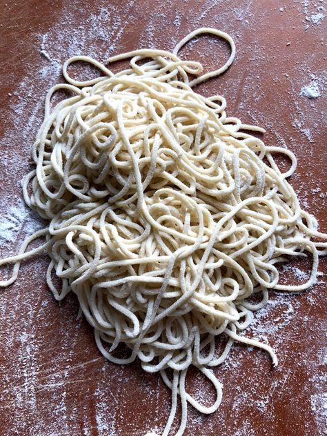 How To Make Homemade Ramen Noodles From Scratch (The Easy Way) - Biting at the Bits Noodles From Scratch Recipe, Ramen Noodles From Scratch, Ramen Noodle Recipes Homemade, Diy Ramen, Diy Noodles, Noodles From Scratch, Homemade Ramen Noodles, How To Make Ramen, Asian Noodle Recipes