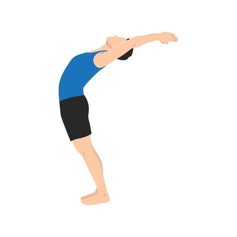 Uttanasana Pose, Surya Namaskara, Flat Vector Illustration, Yoga Day, Sun Salutation, Flat Vector, Drawing Poses, Yoga Practice, Vector Art