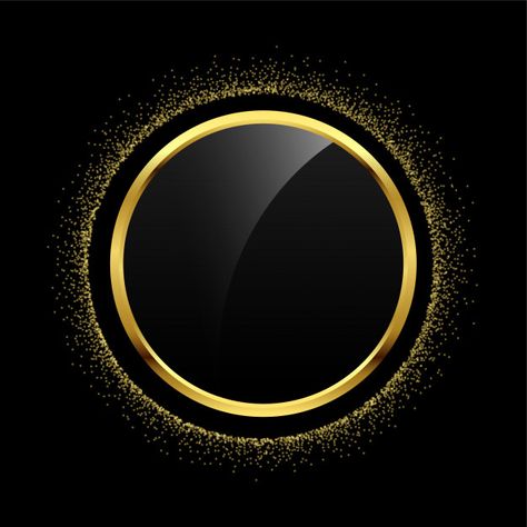 Empty circle golden glitter frame background Vector | Free Download Gold Circle Frames, Gold Glitter Background, Gold Wallpaper Background, Glitter Frame, Romantic Background, Frame Logo, Gold Poster, Photographie Portrait Inspiration, Photo Logo Design