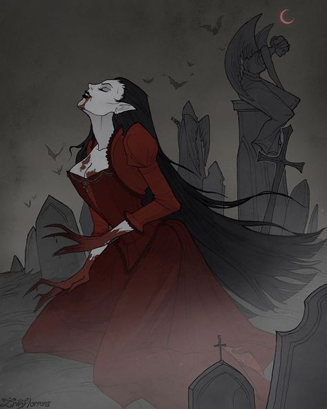 @irenhorrors on Instagram: “Day 12 of #mabsdrawlloweenclub is Vampire! 🦇💋 (Music: Castanets - You Are The Blood)” Abigail Larson, Vampire Drawings, Arte Indie, Vampire Aesthetic, Vampire Art, Goth Art, Arte Sketchbook, Witch Art, Gothic Art