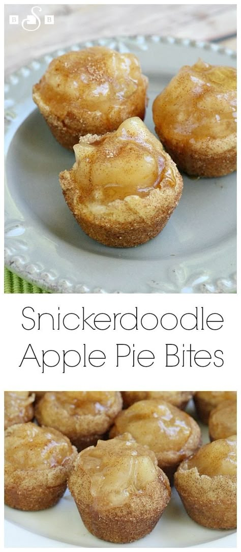 Snickerdoodle Apple Pie, Weight Watcher Desserts, Apple Pie Bites, Pie Bites, Dessert Party, Oreo Dessert, Low Carb Dessert, Cookie Party, Think Food