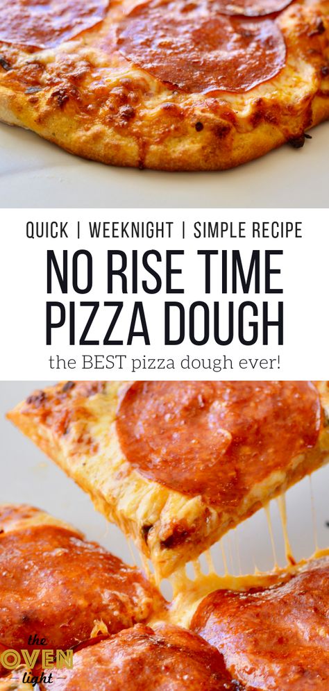 No Rise Pizza Dough, Pizza Dough Recipe Quick, Quick Pizza Dough, Perfect Pizza Dough, Pizza Dough Recipes, Breakfast Bakes, Quick Pizza, Pizza Dough Recipe Easy, Best Pizza Dough