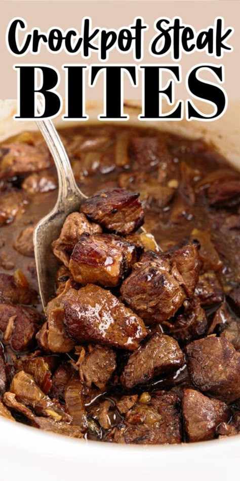 Crock Pot Filet Mignon, Tenderloin Tips Recipe Crockpot, Beef Tenderloin Slow Cooker, Buttery Steak Bites Crockpot, Crockpot Filet Mignon, Blade Steak Recipes Crockpot, Filet Mignon Crockpot Recipes, Petite Sirloin Steak Recipes Crock Pot, Steak In Crockpot Recipes