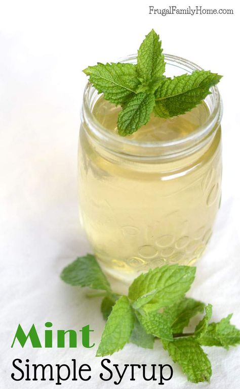 Mint Syrup Recipe, Mojito Syrup, Mint Syrup, Moonshine Recipe, Mint Drink, Chicken Freezer Meals, Cocktail Gin, Mint Simple Syrup, Simple Syrup Recipes