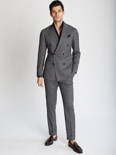 Meet the Japanese Brand Rethinking Italian Tailoring | GQ Japanese Suit, Double Breasted Suit Men, Ring Jacket, Black Suit Men, Classy Suits, Italian Suit, Dress Suits For Men, Designer Suits For Men, Suits Men