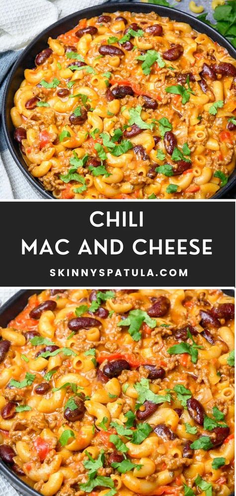 Chili Mac and Cheese Veggie Chili Mac, Chili Mac Healthy, Healthy Chili Mac And Cheese, Turkey Chili Mac And Cheese, Healthy Chili Mac Recipe, Ground Turkey Chili Mac, Vegetarian Chili Mac And Cheese, High Protein Chili Mac, Ground Turkey Mac And Cheese