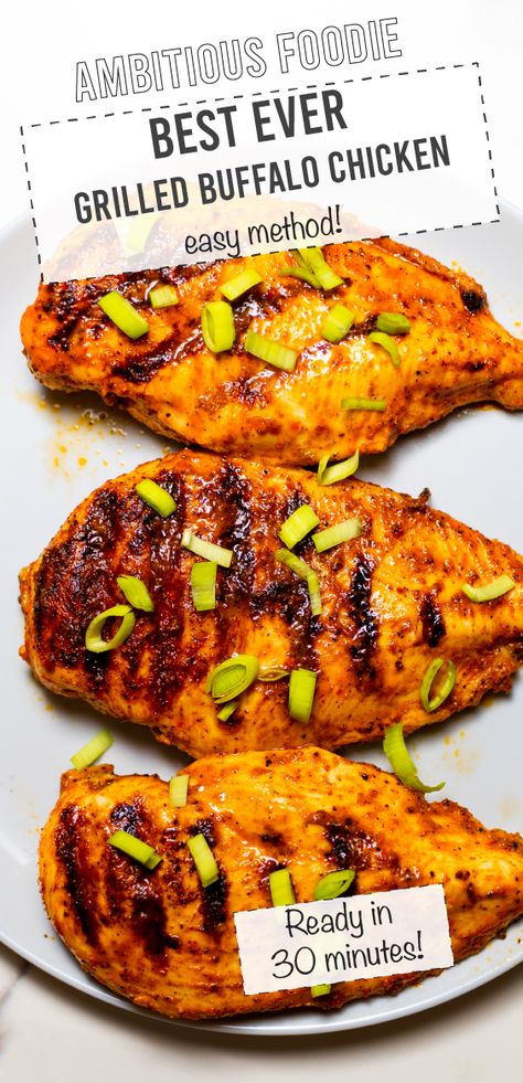 This Grilled Buffalo Chicken has all the flavor of your favorite chicken wings and is ideal for cooking outside or on a stovetop grill pan. You’re going to adore this simple and adaptable chicken meal. Turkey Recipes Thanksgiving Juicy, Turkey Recipes Videos, Turkey Recipes Crockpot, Juicy Turkey Recipes, Buffalo Grilled Chicken, Crockpot Turkey Recipes, Turkey Recipes Oven, Oven Turkey Recipes, Turkey Recipes Ground