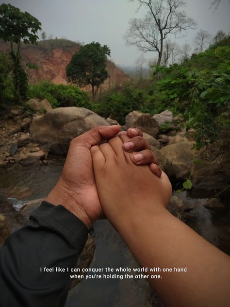 Captions For Hand Pictures, Hold My Hand Instagram Caption, When I Hold Your Hand Quotes, Couple Holding Hands Quotes, Shayari On Hands, Hand In Hand Couple Aesthetic, Hand Holding Captions, Hands Quotes Holding, Caption For Hand Pics