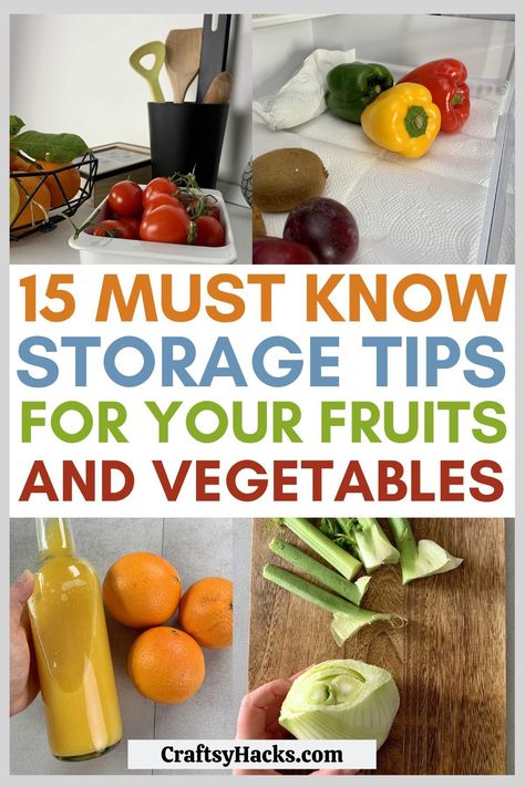 Extend the life of your fruits and vegetables to ensure you have fresh food at hand all week. These storage ideas are the best ways to keep your produce for maximum flavor and nutrition. Organizing Ideas Pantry, Easy Organizing Ideas, Store Fruits And Vegetables, Vegetable Rack, Eat More Veggies, Storing Fruit, Storing Vegetables, Organize Home, Fruit And Vegetable Storage