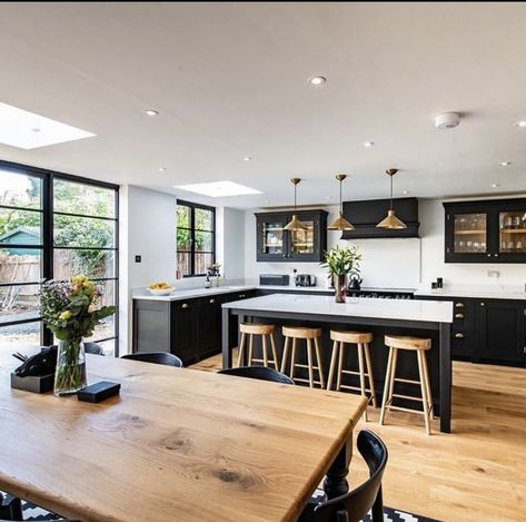 Kitchen Extension Layout, Kitchen Extension Open Plan, Kitchen Diner Extension, Open Plan Kitchen Dining Living, Open Kitchen And Living Room, Open Plan Kitchen Diner, Open Plan Kitchen Dining, Open Plan Kitchen Living Room, Transitional Decor Kitchen