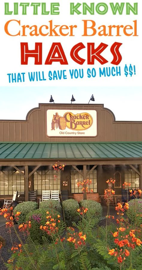 Free Cracker Barrel Gift Card + Smart Ordering Hacks! - The Frugal Girls Cracker Barrel Gift Shop, Cracker Barrel Menu, Cracker Barrel Store, Cracker Barrel Copycat, Restaurant Hacks, Cracker Barrel Hashbrown, Cracker Barrel Hashbrown Casserole, Ways To Save Money Fast, Cracker Barrel Recipes