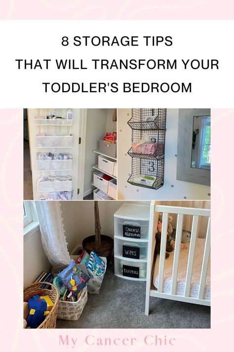 With these simple organization tips, you can create simple storage solutions for your toddler room. Here are 8 tips to help you organize today! Toddler Clothing Organization, Small Toddler Room Organization, Toddler Girl Bedroom Organization Ideas, Toddler Bedroom Storage Ideas, Organizing Toddler Room, Toddler Room Layout, Toddler Clothes Storage, Toddler Bedroom Storage, Toddler Clothes Organization