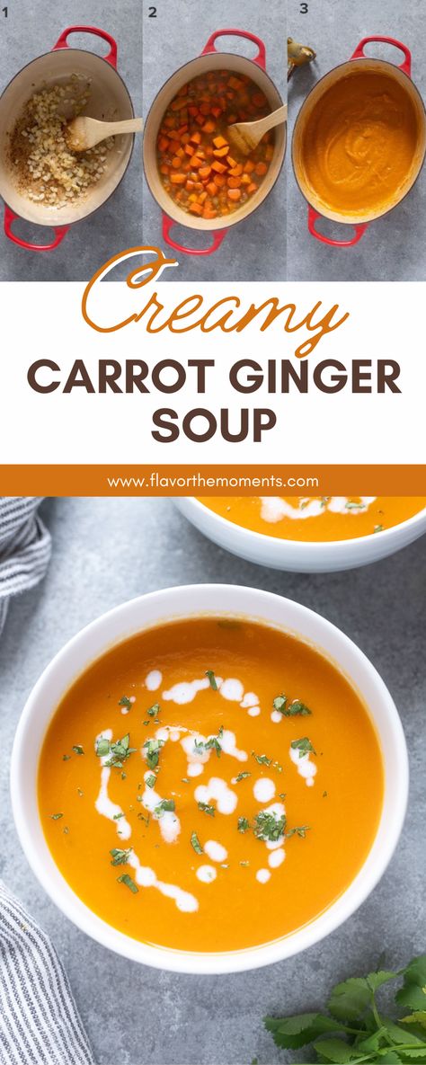 Instant Pot Carrot Soup, Emulsion Blender Recipes, Immersion Blender Recipes Soup, Immersion Blender Soup Recipes, Soup Immersion Blender, Slow Cooker Vegetable Soup, Vitamix Soup Recipes, Immersion Blender Recipes, Blender Soups