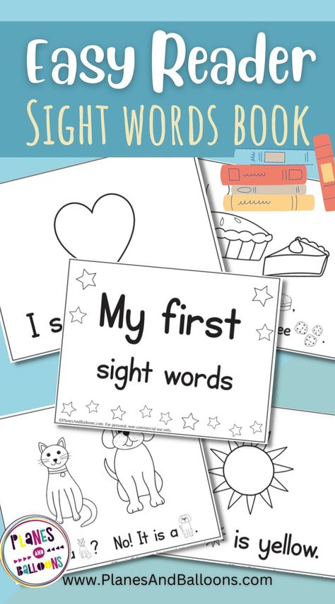 Reading Booklets For Kindergarten, Early Reader Books Free Printable, Sight Words Free Printables Kindergarten, Printable Kindergarten Books, Pre A Reading Activities, First Reading Words, Printable Books For Kindergarten, Teaching Reading To Preschoolers, Beginner Reader Books Free Printable