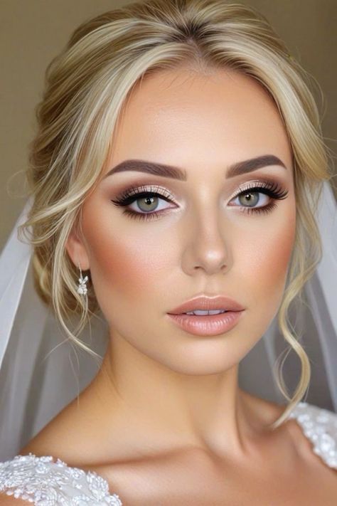 Luminous Makeup Look, Cool Toned Bridal Makeup, Golden Bridal Makeup, Soft Glam Bridesmaid Makeup, Glam Bride Makeup, Fab Mood, Golden Bc, Mood Wedding, Glam Wedding Makeup