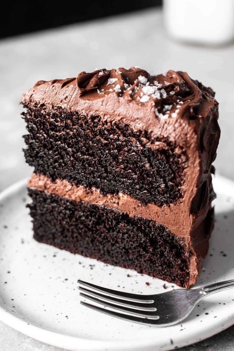 Gluten Free Chocolate Cake - Eats Delightful Gluten Free Dark Chocolate Cake, Gluten Free Fudge Cake, Gluten Free Baked Desserts, Moist Gluten Free Chocolate Cake, Gf Chocolate Cake Recipe, Gf Df Chocolate Cake, Gluten Free Nut Free Cake, Gluten Free Dairy Free Chocolate Dessert, Gluten Free Chocolate Olive Oil Cake