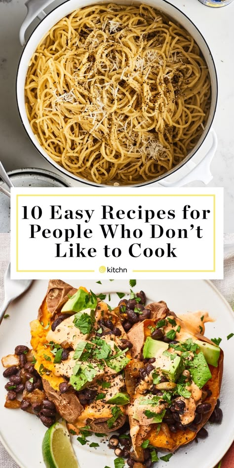 10 Lazy Dinner Recipes for When You Really Don't Feel Like Cooking Lazy Recipes, Lazy Meals, Lazy Dinner, Lazy Dinners, Easy To Make Dinners, Dinners To Make, Cooking For Beginners, Fast Dinners, Quick Dinners