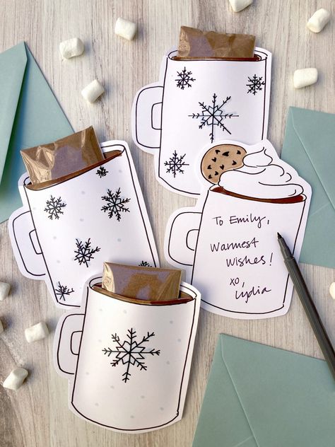 Budget Christmas, Chocolate Card, Idee Cricut, Mug Template, בר מצווה, Outfit Christmas, Easter Decorations Christian, Navidad Diy, Hot Chocolate Mug