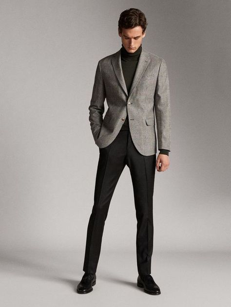 38 Stockholm Style Men Outfit Ideas Turtle Neck Mens Outfit Formal, Billionaire Outfit Men, Men Grey Suit Outfit, Blazer With Turtleneck Mens, Gray Blazer Outfit Men, Gray Blazer Outfit Mens, Gray Blazer Outfit, Smart Casual Jeans Outfit, Stockholm Style Men