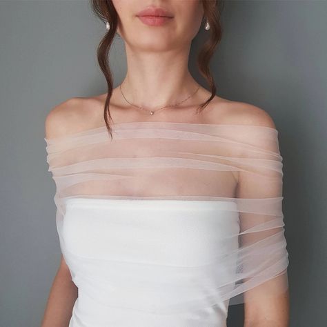 Formal Shawl, Dress Topper, Wedding Bolero, Womens Basic Tops, Pleated Tulle, Wedding Party Accessories, Cotton Wedding, Bridal Shawl, Wedding Jacket