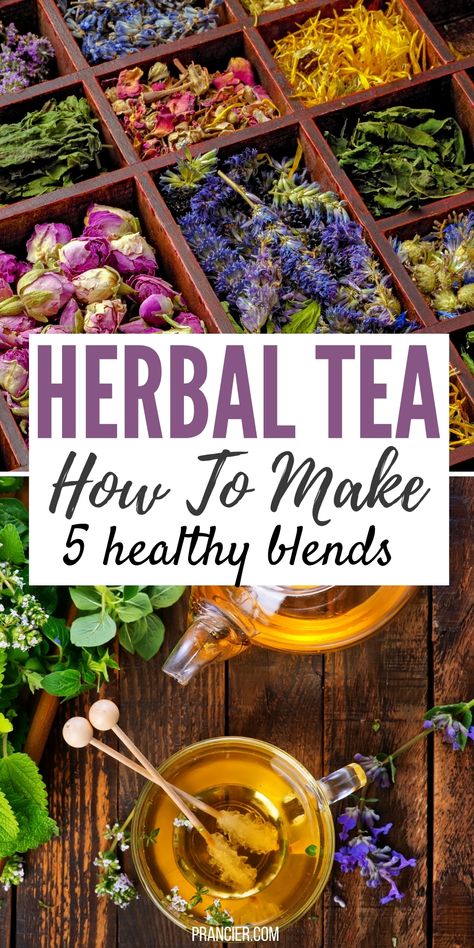 Home Made Tea Blends, Green Tea Blends Recipes, Herbal Tea Display Ideas, Homemade Herbal Tea Blends, How To Make Tea Blends, Custom Tea Blends, Herbs For Tea Recipes, Herbal Tea Mix Recipes, Diy Tea Mix Recipes