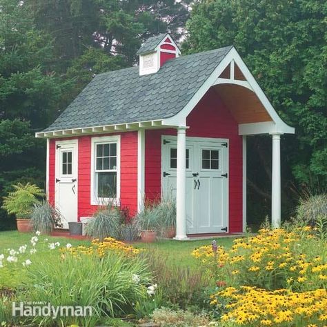 Schoolhouse Storage Shed Diy Shed Ideas, She Shed Plans, Diy Shed Kits, Diy Storage Shed Plans, Shed Blueprints, Backyard Upgrades, Shed Greenhouse, Diy Storage Shed, Free Shed Plans