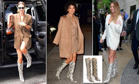 Snake Print Boots Outfit, Snake Boots Outfit, Print Boots Outfit, Leather Boots Outfit, Snake Boots, Snake Print Boots, Charlotte Mckinney, Booties Outfit, Snake Leather