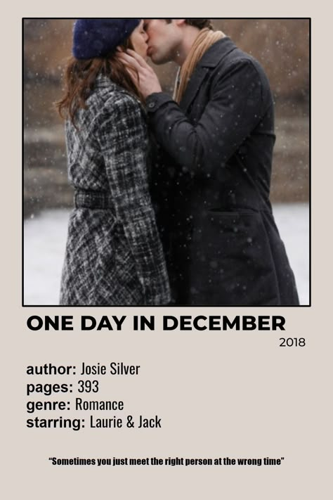 One Day In December Book Aesthetic, One Day In December Book, One Day In December, Books 2024, Book Mood, Christmas Romance, Books Posters, Sarah J Maas Books, Christmas Calendar