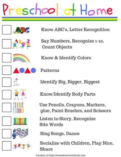 Preschool at Home - Free Printable! Ideas where to start teaching your child preschool at home, or helping reinforce what they are learning at school! #parenting #family #preschool #learning #activities #school #free #printable #toddler Block Plan, Preschool Prep, Homeschool Preschool Activities, Toddler Homeschool, Home Preschool, Kindergarten Readiness, Printable Checklist, Home Daycare, Tot School