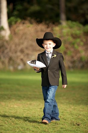 Ring Bear Outfit, Ring Bearer Outfit Grey, Yellowstone Wedding, Petal Patrol, Lauren Carter, Rustic Ring Bearers, Ring Bearer Boy, Rustic Outfits, Ring Bearer Flower Girl