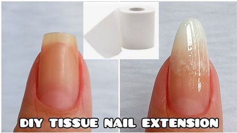 How to make Nail extension out of tissue | Diy Cornstarch Fake Nail Extension - YouTube At Home Fake Nails, At Home Diy Nails, At Home Nail Extensions, How To Make Beniegts, How To Fix Acrylic Nails At Home, How To Do Nail Extension At Home, How To Make Diy Nails, How To Keep Fake Nails On Longer, Nails Hacks Diy