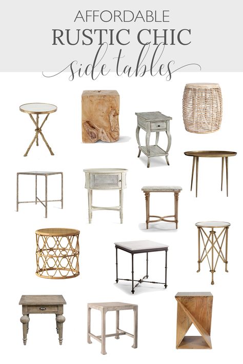 End tables can be the perfect accents in your living room. This shopping guide will help you choose the best side tables for your space. French Country End Tables, Wood Side Table Bedroom, Side Table With Mirror, Table For Plants, Side Table Decor Ideas, Modern French Farmhouse Decor, Side Table Narrow, Side Table Minimalist, Designer Side Table