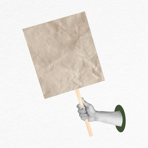 Protester holding sign collage element, mixed media psd | premium image by rawpixel.com / Boom Hands For Collage, Hand Collage Png, Protest Graphic Design, Protest Collage, Personality Collage, Hand Collage, Portfolio Collage, Graphic Elements Design, Graphic Design Collage