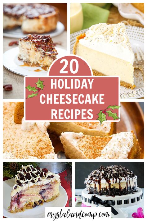 Over 20 Holiday Cheesecake Recipes that will wow your guests with festive desserts bursting with seasonal flavors! Make your celebration unforgettable with these irresistible treats! Christmas Cheesecake Flavors, Unique Cheesecake Flavors, Unique Cheesecake, Holiday Cheesecake Recipes, Christmas Cheesecake Recipes, Holiday Cheesecake, Christmas Cheesecake, Cheesecake Recipes Classic, Recipe List