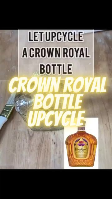 Deidre Serious Thrifter on Instagram: "Crown royal bottle transformation! You won’t believe how i've repurposed it! #upcycling #crownroyalbottle #DIY #recycledart #sustainability #creativeupcycling #crownroyal #bottleart #upcycledcrafts #reusereducerecycle #crownroyalupcycling" Crown Royal Bottle Crafts, Repurpose Glass Bottles, Crown Royal Crafts, Paint Hacks, Thrift Diy, Crown Royal Bottle, Crown Royal Bags, Diy Jar Crafts, Bottle Craft