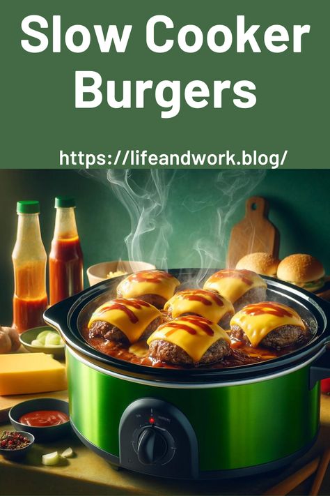 Effortless Slow Cooker Burgers: A Guide to Delicious, Customizable Dinners Crockpot Burger Recipes, Meat Seasoning, Healthy Burger, Slow Cooker Meatballs, How To Cook Burgers, Slow Cookers, Burger Recipes, Cooking Dinner, Easy Salads