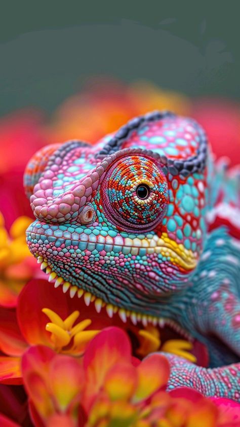 Chameleon Costume, Exotic Animals Art, Uv Photography, Chameleon Eyes, Colorful Lizards, Turtle Tattoo Designs, Modern Graphic Art, Animal Print Wallpaper, Colorful Animals