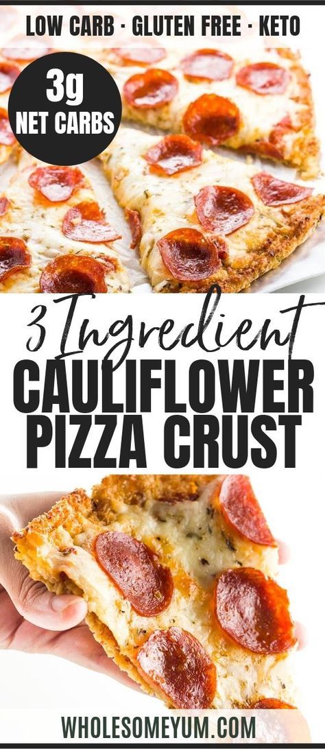 Easy Pizza Crust, Pizza Lasagna, Cauliflower Pizza Crust Recipe, How To Make Cauliflower, Cauliflower Pizza Crust, Low Carb Low Fat Recipes, Desserts Keto, 3 Ingredient Recipes, Pizza Crust Recipe