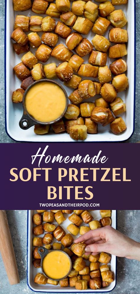 Homemade Soft Pretzel Bites, Soft Pretzel Bites, Pretzel Bites Recipes, Gold Food, Healthy Homemade Snacks, Oktoberfest Food, Homemade Pretzels, Homemade Soft Pretzels, Soft Pretzel