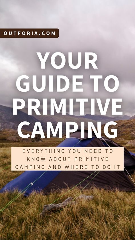 What is Primitive Camping? Learn more about his as this is worth doing at least once. Here’s what to know about it. This guide will help you not to get lost when you are camping solo in a even with family. #PrimitiveCamping Camping Solo, Primitive Camping, Camping For Beginners, Camping 101, Solo Camping, Camping List, Camping Guide, Camping Spots, Hacks And Tips